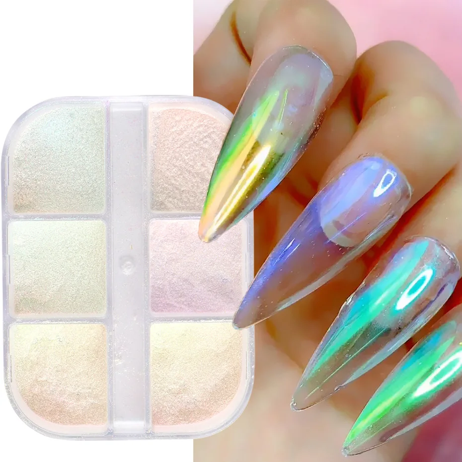 6 Color Boxed Manicure Mirror Powder Icy Aurora Powder Symphony Nail Glitter Nail Accessories Acrylic Nail Powder
6 Color Boxed Manicure Mirror Powder Icy Aurora Powder Symphony Nail Glitter Nail Accessories Acrylic Nail Powder