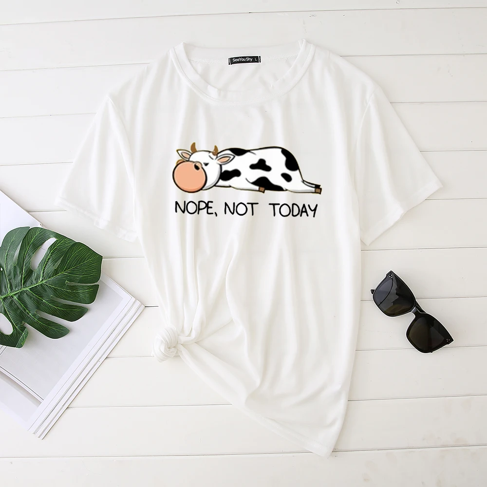 Seeyoushy Nope Not Today Letter Printing Women's T-shirt Short Sleeve Graphic Tees Women Streetwear 2020 Summer Tee Shirt Femme
Seeyoushy Nope Not Today Letter Printing Women's T-shirt Short Sleeve Graphic Tees Women Streetwear 2020 Summer Tee Shirt Femme