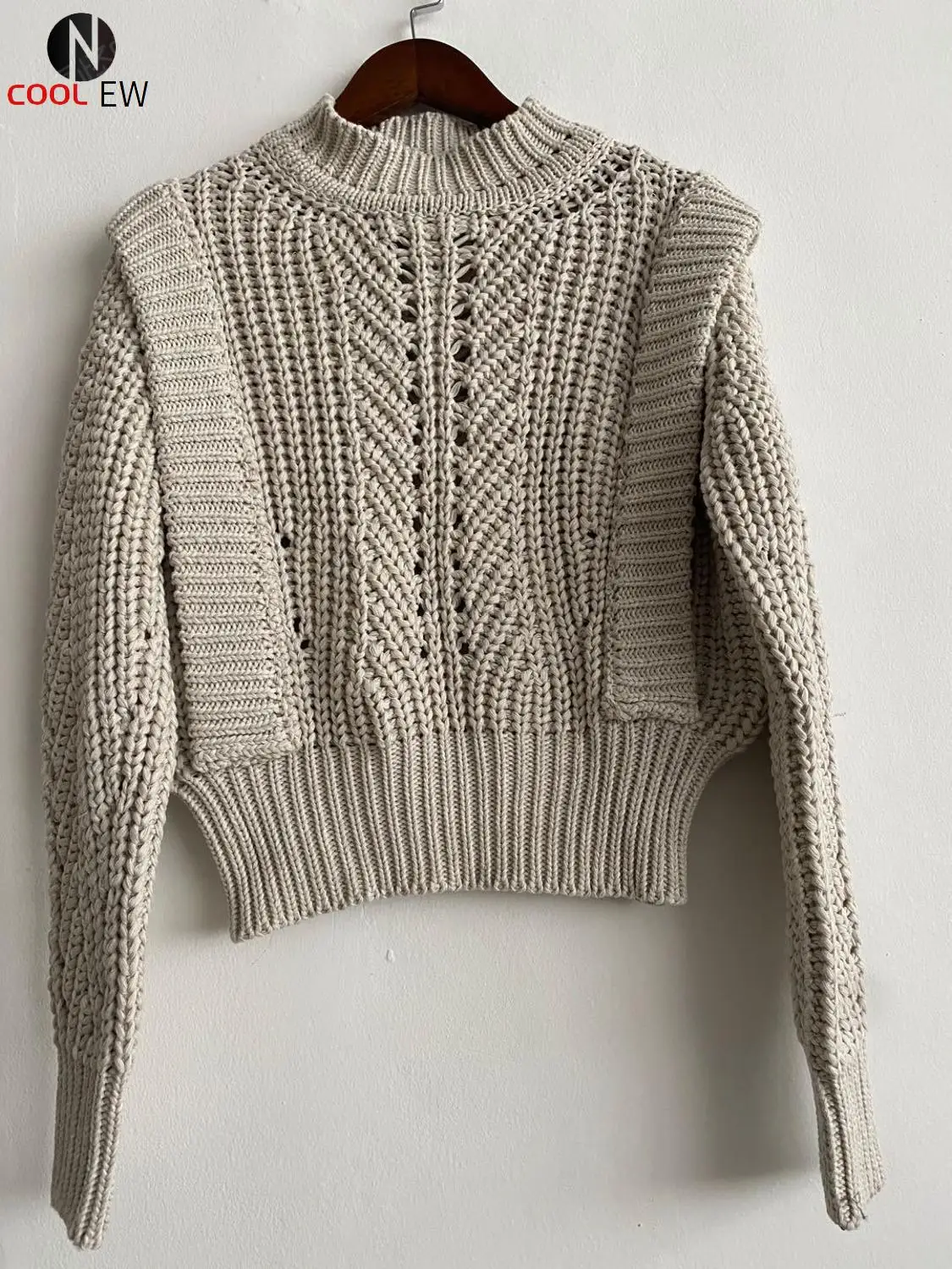 Elfbop Ladies Long Sleeve Knit Sweater Pullover Top With Ribbed & Hollow Out Detail
Elfbop Ladies Long Sleeve Knit Sweater Pullover Top With Ribbed & Hollow Out Detail