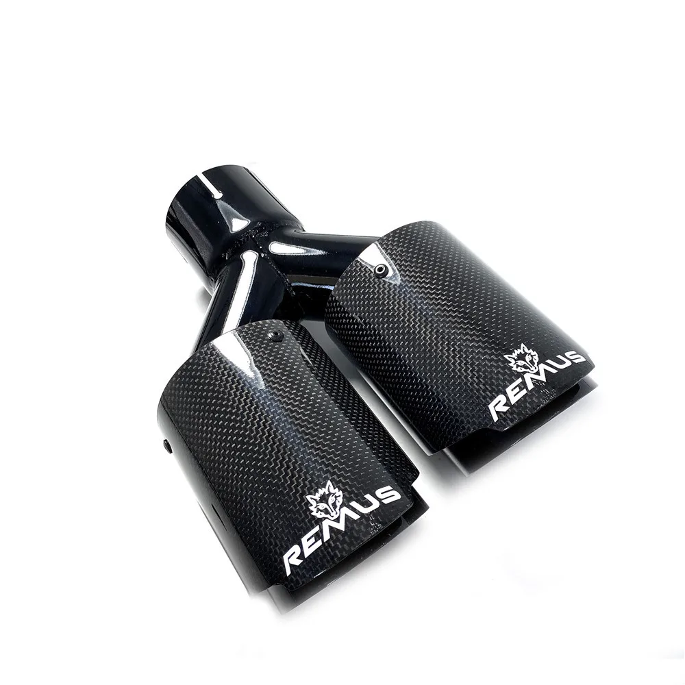 1PC Car Exhaust Pipe Glossy Carbon Fiber Tail End Tip black Stainless Steel Y type double Remus Muffler Pipe Scorpion pipe
1PC Car Exhaust Pipe Glossy Carbon Fiber Tail End Tip black Stainless Steel Y type double Remus Muffler Pipe Scorpion pipe