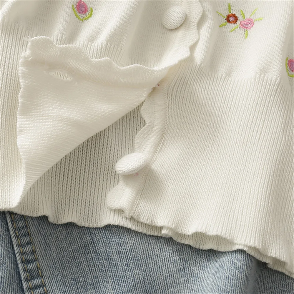 Korean Fashion 2020 Retro Sweet Embroidered Flowers Knitted Cardigan Female V-neck Short Slim Slimming Sweater ZY5020
Korean Fashion 2020 Retro Sweet Embroidered Flowers Knitted Cardigan Female V-neck Short Slim Slimming Sweater ZY5020