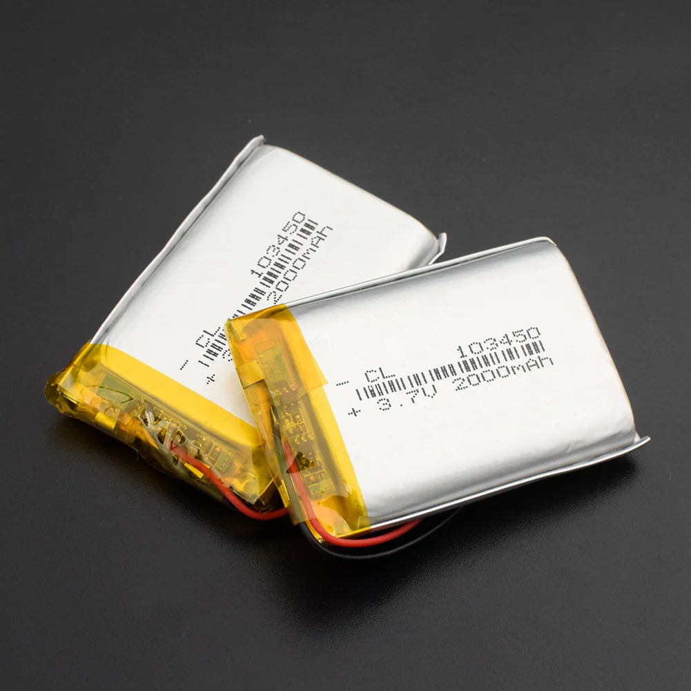 1Pcs 3.7V 2000mAh Lipo Battery 103450 Li-Po Polymer Rechargeable Battery For GPS MP3 MP4 Driving Recorder 
1Pcs 3.7V 2000mAh Lipo Battery 103450 Li-Po Polymer Rechargeable Battery For GPS MP3 MP4 Driving Recorder