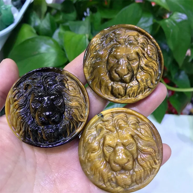 Lion Head Pendant Natural Tiger Eye Hand Carved Stones Reiki Healing Crystal Statue DIY Jewelry Making Necklace
Lion Head Pendant Natural Tiger Eye Hand Carved Stones Reiki Healing Crystal Statue DIY Jewelry Making Necklace