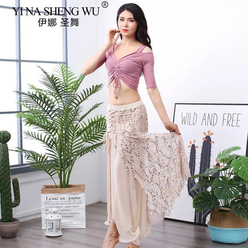 Юбка для танца живота, с блестками и бахромой 
Юбка для танца живота, с блестками и бахромой