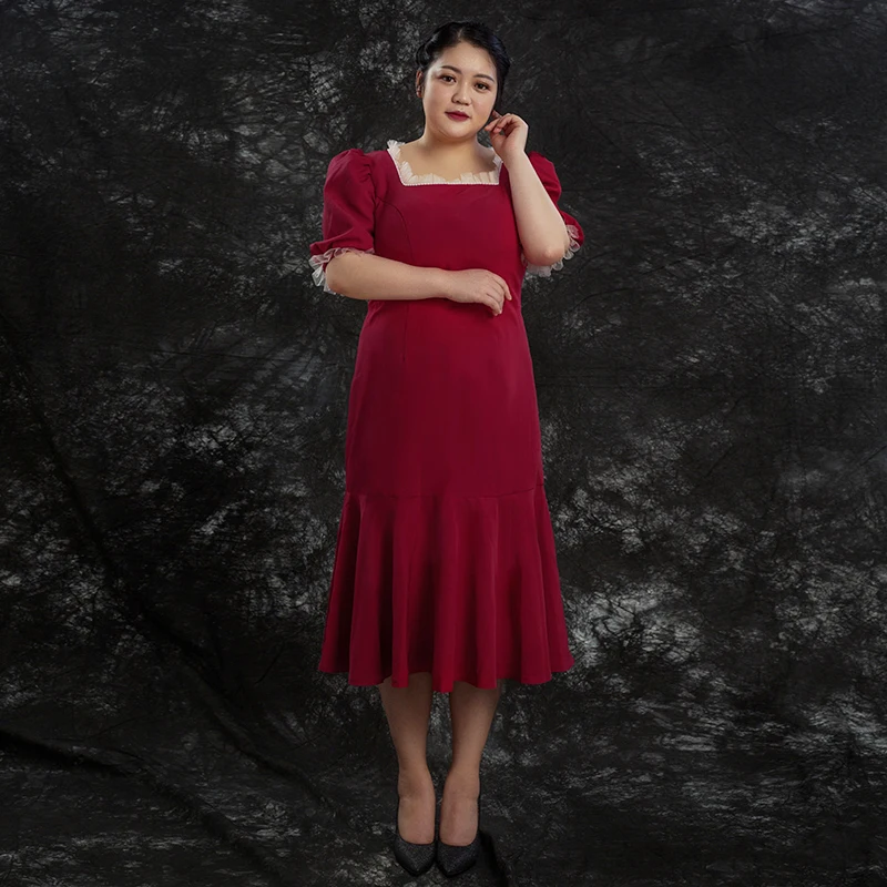Square Collar Evening Dresses A-line Pearls Short Sleeve Women Party Dress Tea-length Simple Elegant Plus Size Formal Gowns D447
Square Collar Evening Dresses A-line Pearls Short Sleeve Women Party Dress Tea-length Simple Elegant Plus Size Formal Gowns D447