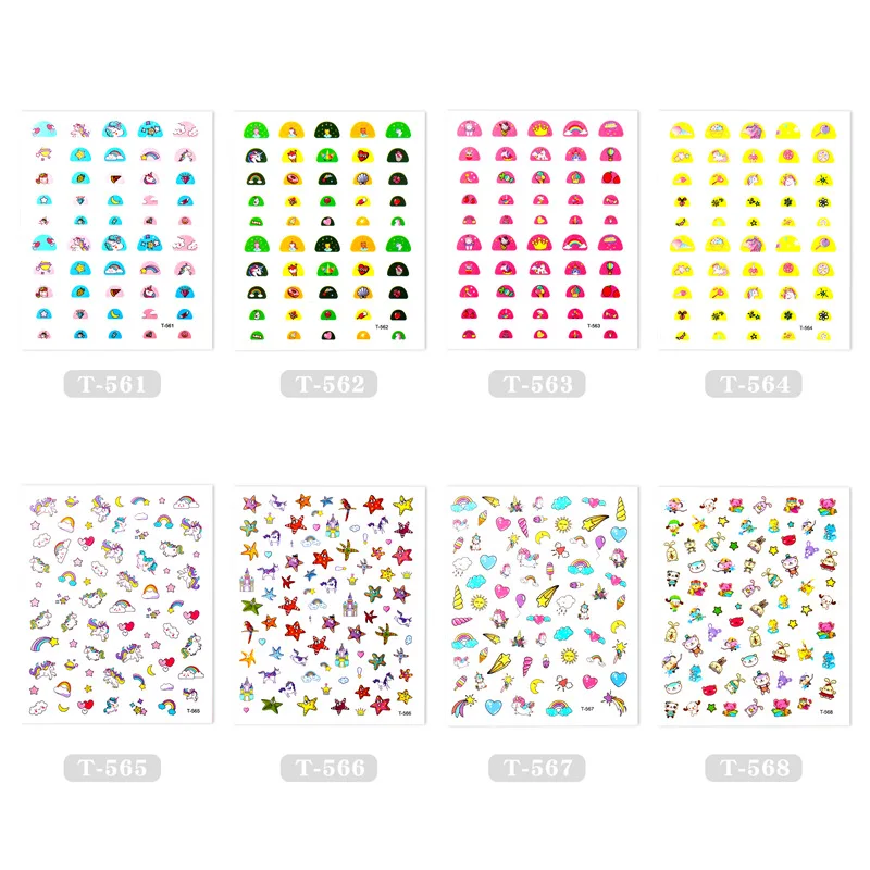 2021 8Pcs Nail Decals Nail Art Stickers Cartoon Cute Unicorn Rabbit Candy Design Adhesive Nail Art Decoration Rainbow Star Heart
2021 8Pcs Nail Decals Nail Art Stickers Cartoon Cute Unicorn Rabbit Candy Design Adhesive Nail Art Decoration Rainbow Star Heart