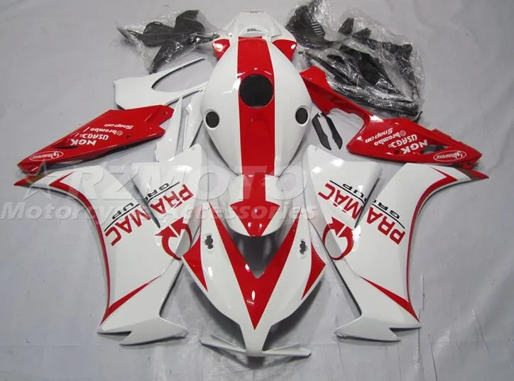 Комплект обтекателей из АБС-пластика, 4 подарка, подходит для Honda CBR1000RR 2012 2013 2014 2015 2016 CBR1000 12 13 14 15 16, кузов красного и белого цвета