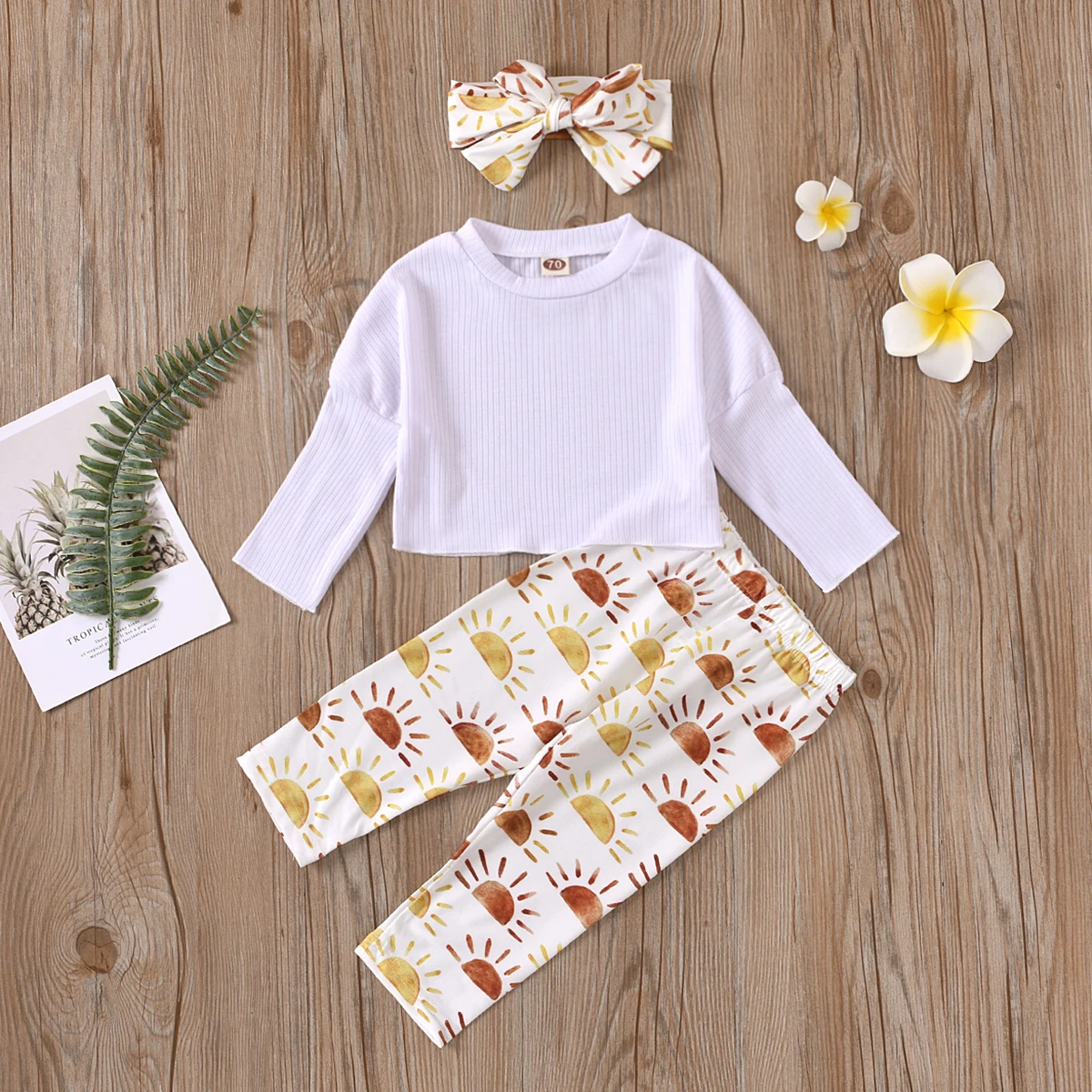Newborn Baby Girls 3Pcs Suit Solid Long Sleeve Simple T-shirt Tops with Printed Long Pants and Printed Hair Band Outfits Baby
Newborn Baby Girls 3Pcs Suit Solid Long Sleeve Simple T-shirt Tops with Printed Long Pants and Printed Hair Band Outfits Baby