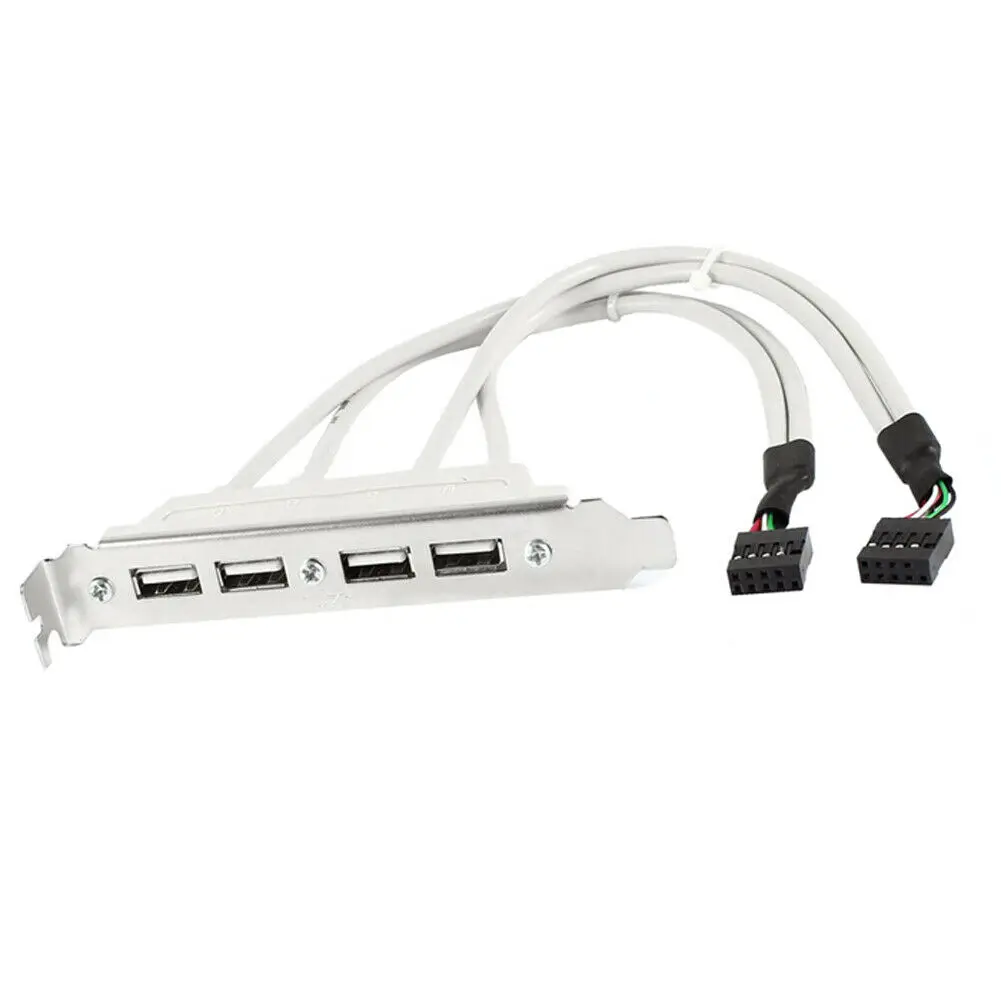 30 см Кабель-адаптер с двойным USB 9pin на кронштейне 4X USB 2,0 концентратор для материнской платы ПК
30 см Кабель-адаптер с двойным USB 9pin на кронштейне 4X USB 2,0 концентратор для материнской платы ПК