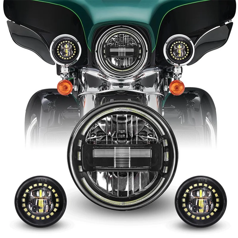 4.5 Inch Fog Lamps 7 Inch motor LED Headlight For Motorcycle Electra Glide Softail Fat Boy Touring
4.5 Inch Fog Lamps 7 Inch motor LED Headlight For Motorcycle Electra Glide Softail Fat Boy Touring