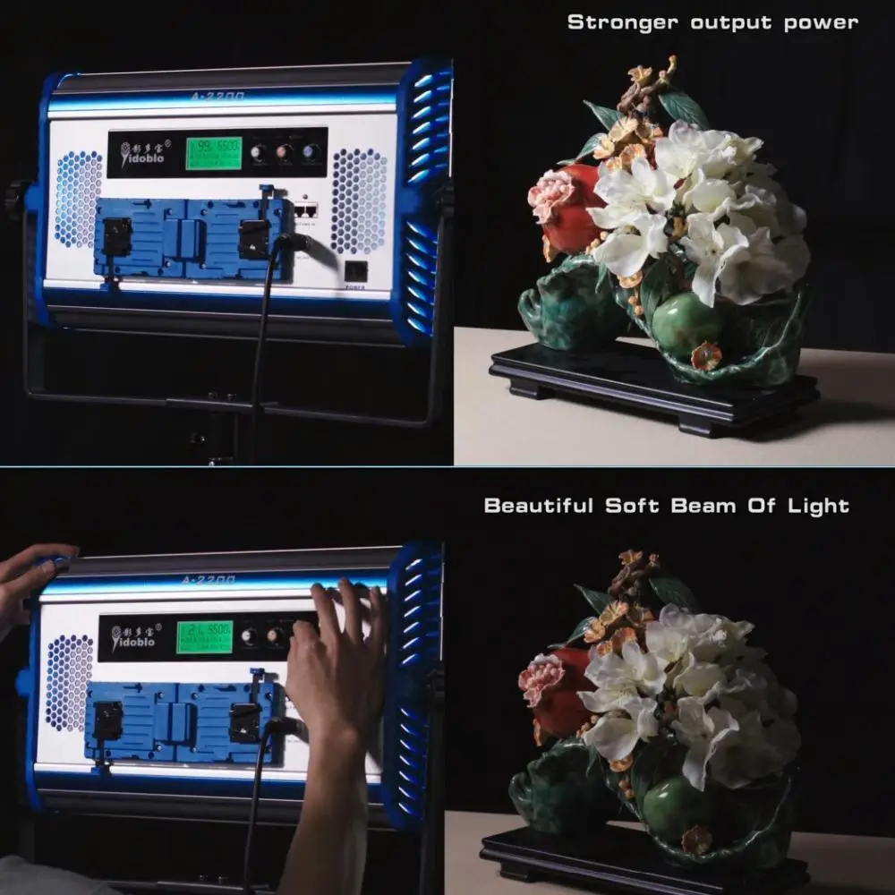 Yidoblo A-2200BI LCD Display Pro LED Lamp Soft light Bio-color led panel light For Photography Lamp APP Remote control set
Yidoblo A-2200BI LCD Display Pro LED Lamp Soft light Bio-color led panel light For Photography Lamp APP Remote control set