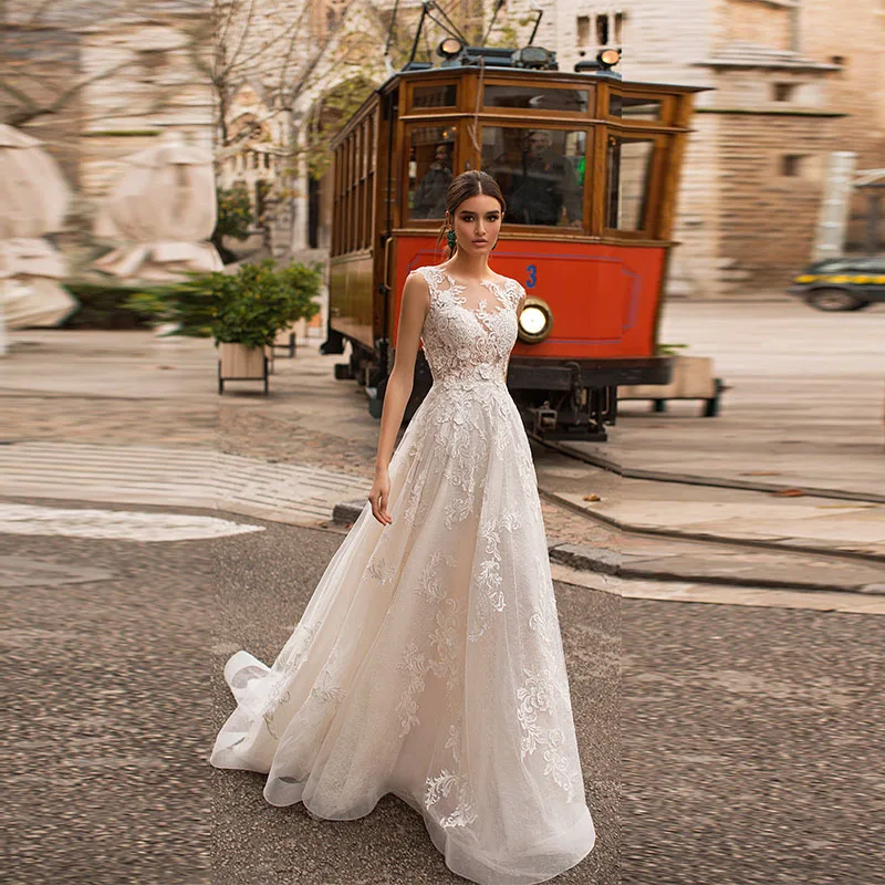 Vintage Wedding Dress O-Neck Floor-Length Floral Lace Button A-LINE Wedding Party De Fiesta Robe De Soiree
Vintage Wedding Dress O-Neck Floor-Length Floral Lace Button A-LINE Wedding Party De Fiesta Robe De Soiree