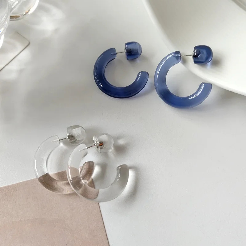 Transparent C word earrings for women simple resin women earrings vintage refined chic earrings for girls jewelry gifts
Transparent C word earrings for women simple resin women earrings vintage refined chic earrings for girls jewelry gifts