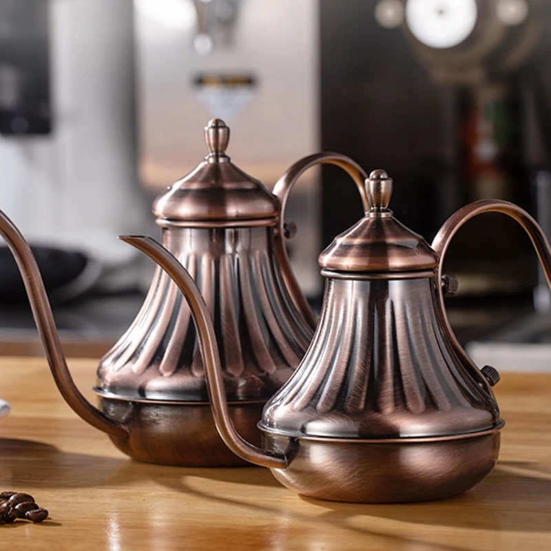 Royal Fine Mouth Gooseneck Coffee Pot Long Spout Pour Over Drip Coffee Kettle Bronze 304 Stainless Steel DIY Coffe Maker Teapot
Royal Fine Mouth Gooseneck Coffee Pot Long Spout Pour Over Drip Coffee Kettle Bronze 304 Stainless Steel DIY Coffe Maker Teapot