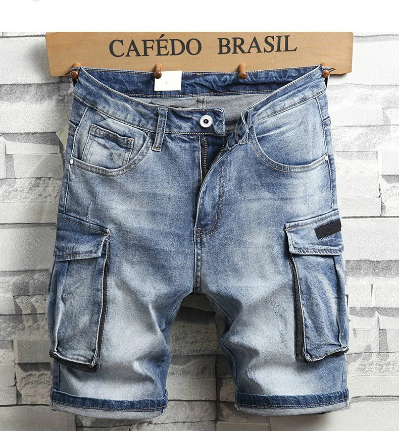 Men Denim Jeans Shorts Straight Denim Shorts Multi-pocket Jeans Good Quality Men Loose Casual Short Jeans Knee Length Jeans
Men Denim Jeans Shorts Straight Denim Shorts Multi-pocket Jeans Good Quality Men Loose Casual Short Jeans Knee Length Jeans