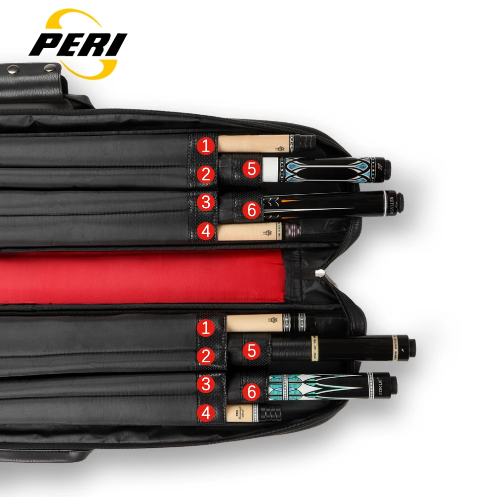PERI Cue Case 4 Butts 8 Shafts Multi-piece Rod Box Billiard Cue Case Professional Durable PU Cue Case 12 Hole Billiard Accessory
PERI Cue Case 4 Butts 8 Shafts Multi-piece Rod Box Billiard Cue Case Professional Durable PU Cue Case 12 Hole Billiard Accessory