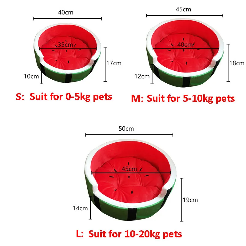 Cute Pet House Comfortable Dogs Cats Bed Watermelon Small Dog Sofa Pet Cat Bed Creative Kitten Dog Kennel For Puppy Pet Supplies
Cute Pet House Comfortable Dogs Cats Bed Watermelon Small Dog Sofa Pet Cat Bed Creative Kitten Dog Kennel For Puppy Pet Supplies