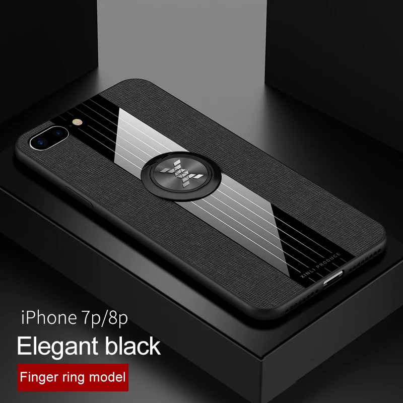 Фото Чехол для iPhone 7 8 Plus чехол с магнитным кольцом цветной Простроченный Жесткий plus A1864