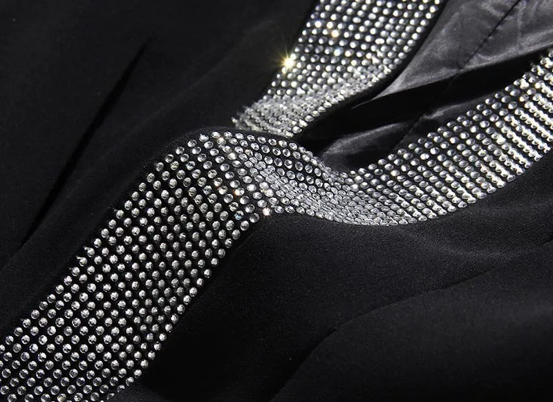 TWOTWINSTYLE Designer Blazers For Women Notched Long Sleeve Patchwork Diamond Plus Size Black Coats Female 2021 Autumn Clothing
TWOTWINSTYLE Designer Blazers For Women Notched Long Sleeve Patchwork Diamond Plus Size Black Coats Female 2021 Autumn Clothing