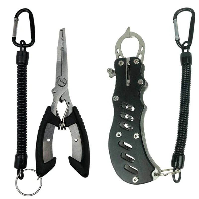 Fishing Tool Set Fish Lip Gripper and Fishing Pliers Combination Fish Controller Hook Remover Fishing Line Cutter Tools
Fishing Tool Set Fish Lip Gripper and Fishing Pliers Combination Fish Controller Hook Remover Fishing Line Cutter Tools