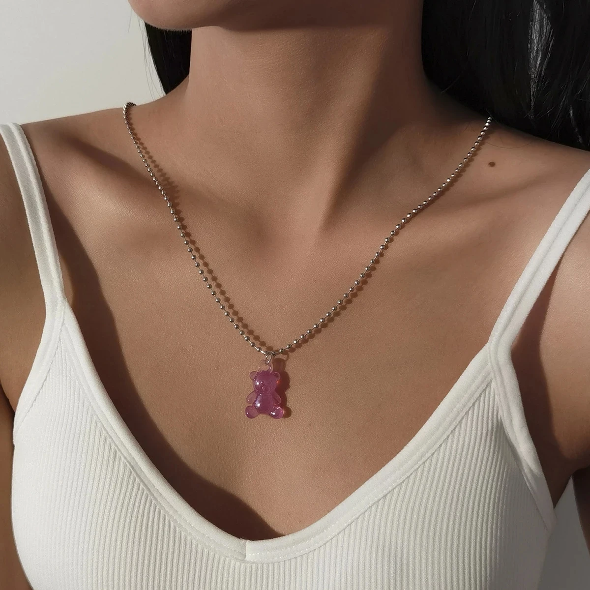 Cute Jelly Bear Candy Colors Necklaces for Women Girls Hip Hop Charm Pendants Necklaces Women's Accessories Daily Party Gifts
Cute Jelly Bear Candy Colors Necklaces for Women Girls Hip Hop Charm Pendants Necklaces Women's Accessories Daily Party Gifts