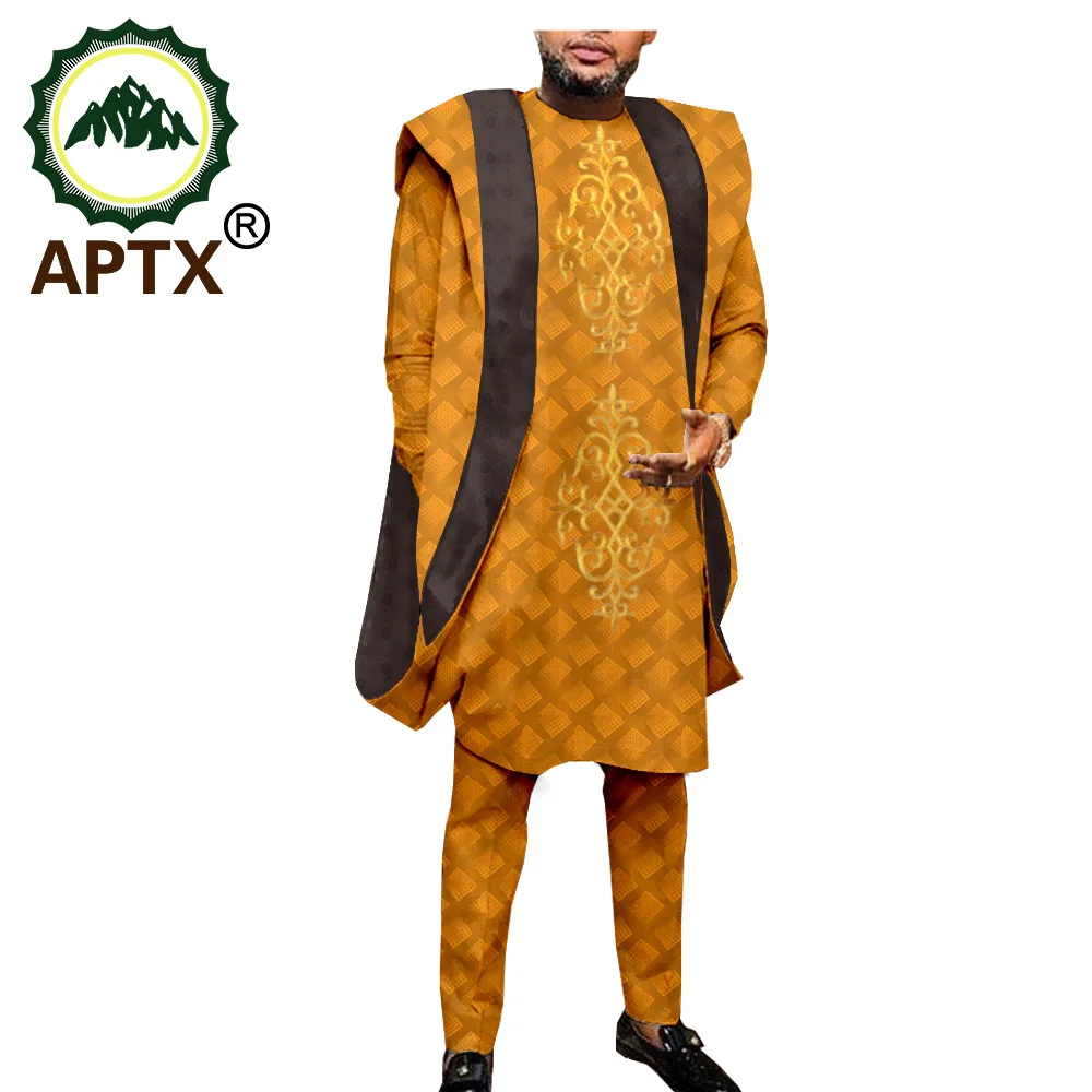 Javquard Clothing for Men Embroidery Agbada Robe Plus Size Outerwear Outfits Shirts and Pants 3 Set Piece TA2016044
Javquard Clothing for Men Embroidery Agbada Robe Plus Size Outerwear Outfits Shirts and Pants 3 Set Piece TA2016044