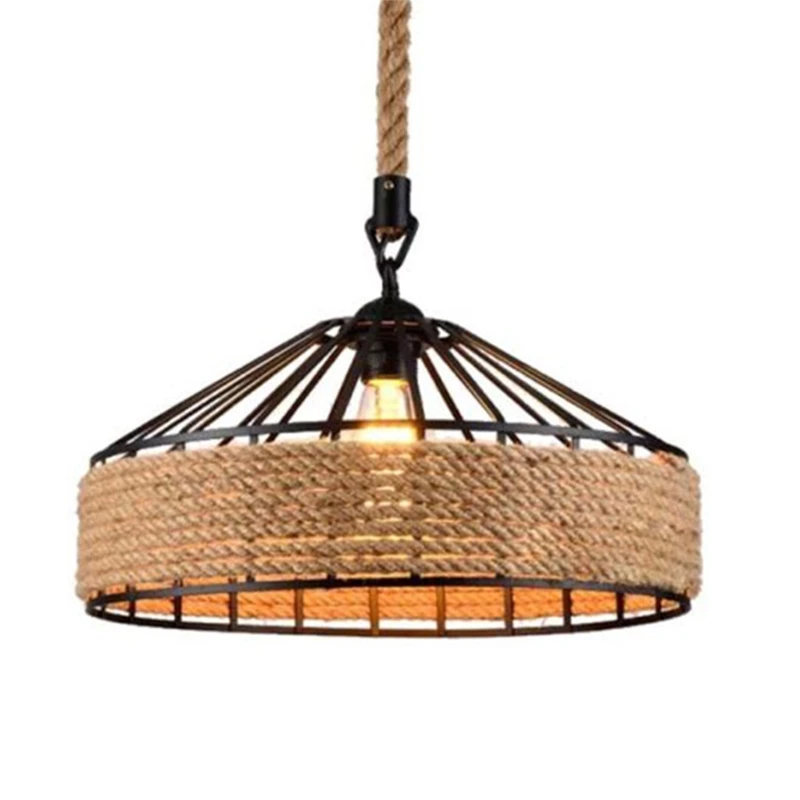 Retro Industrial Iron Vintage Loft Chandelier Hanging Lamp Vintage Rope Pendant Lamp Ceiling Lamp, Rustic Hemp Rope Iron
Retro Industrial Iron Vintage Loft Chandelier Hanging Lamp Vintage Rope Pendant Lamp Ceiling Lamp, Rustic Hemp Rope Iron