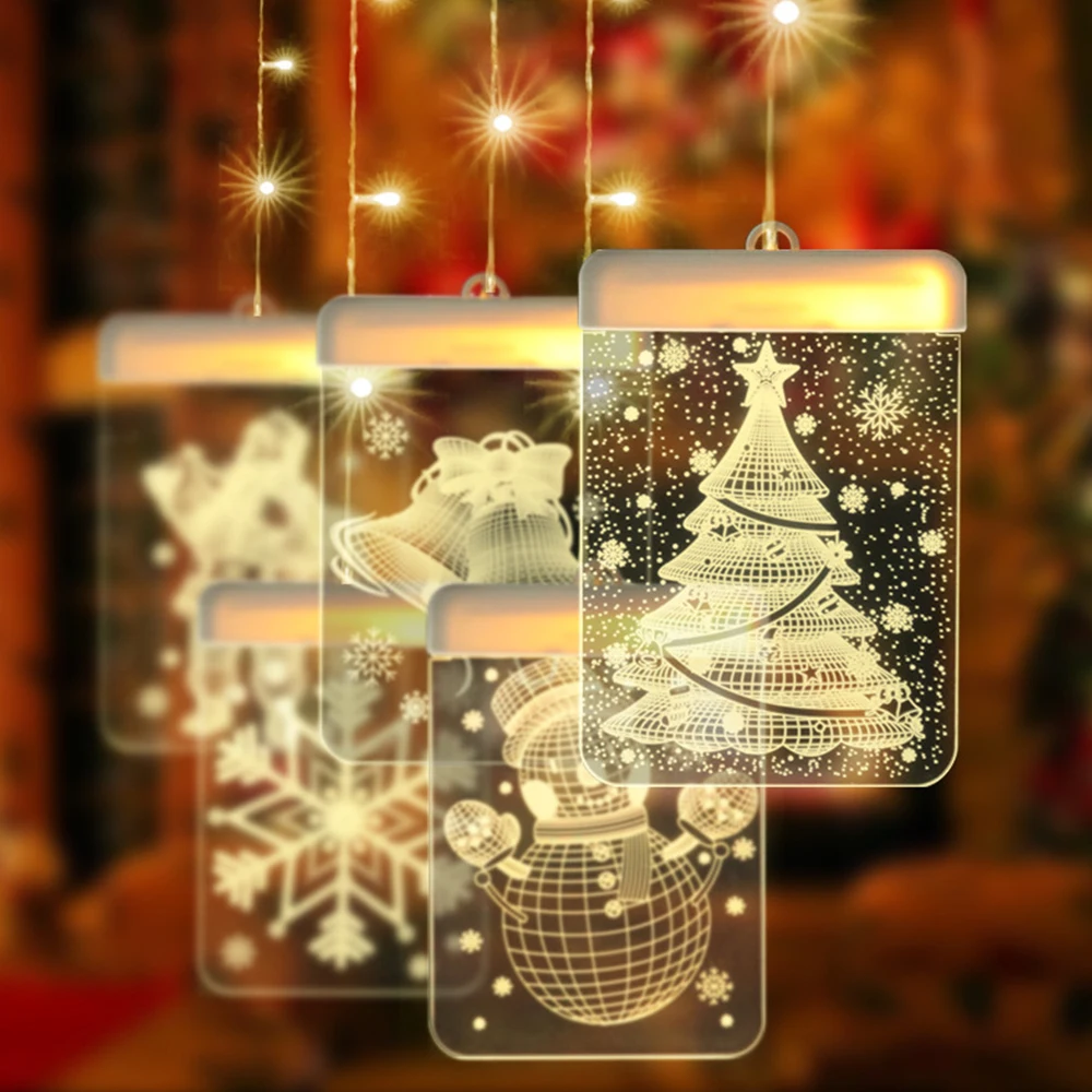 3D Lighting Strings Christmas Fairy Lights Halloween Wedding Led Lamp Xmas Gift for Wall Window Curtain Indoor Tree Decor
3D Lighting Strings Christmas Fairy Lights Halloween Wedding Led Lamp Xmas Gift for Wall Window Curtain Indoor Tree Decor