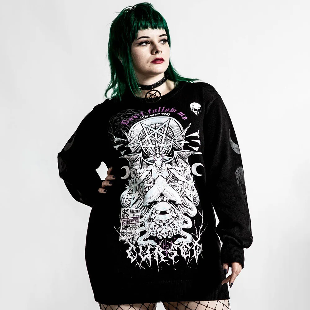 Women's New Autumn T-shirt Gothic Punk Fun Dark Color Contrast Stitching Long-sleeved Round Neck Five-pointed Star Design Printe
Women's New Autumn T-shirt Gothic Punk Fun Dark Color Contrast Stitching Long-sleeved Round Neck Five-pointed Star Design Printe