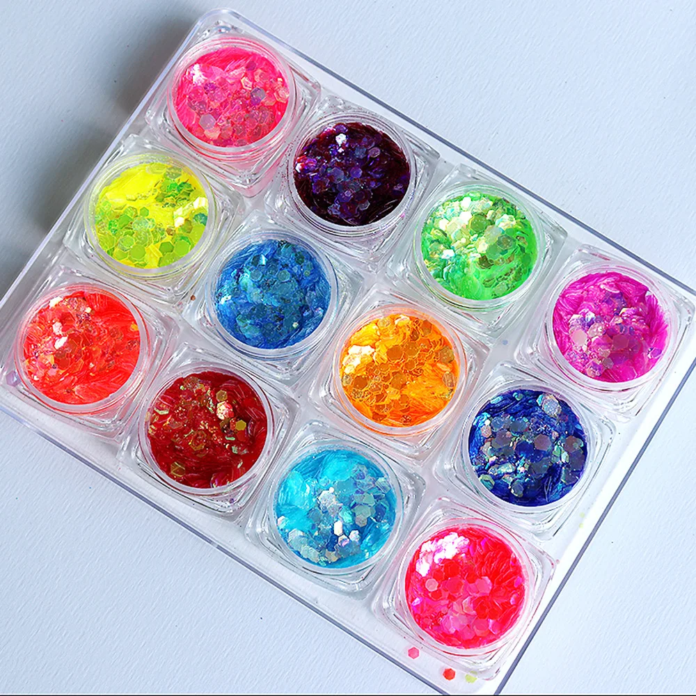12Pcs Fairy Dust Chunky Cosmetic Mixed Glitter - Festival Dance MUA Eye Shadow Face Body Nail Art Tattoo Clubbing Nail Glitter
12Pcs Fairy Dust Chunky Cosmetic Mixed Glitter - Festival Dance MUA Eye Shadow Face Body Nail Art Tattoo Clubbing Nail Glitter