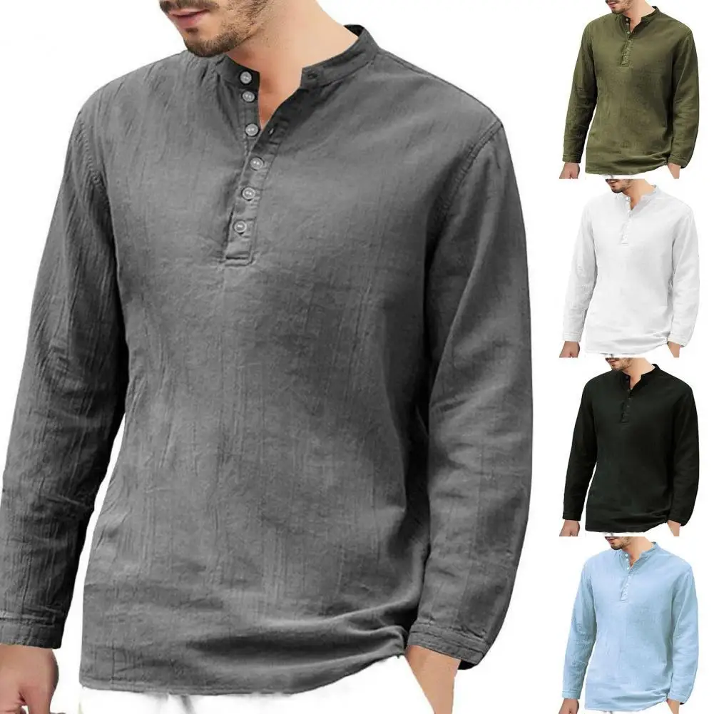 2021 Hot Sale Men's Long-Sleeved Shirts Summer Solid Color Cotton Linen Stand-Up Collar Casual Beach Style Plus Size
2021 Hot Sale Men's Long-Sleeved Shirts Summer Solid Color Cotton Linen Stand-Up Collar Casual Beach Style Plus Size