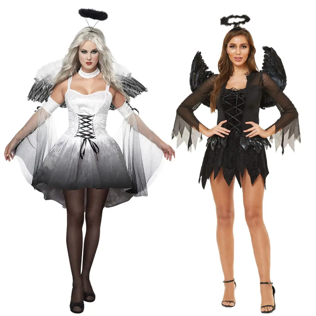 Adult Dark Angel Cosplay Costume Masquerade Woman Devil Dress with Wing Cosplay Halloween Carnival Costumes Outfit
Adult Dark Angel Cosplay Costume Masquerade Woman Devil Dress with Wing Cosplay Halloween Carnival Costumes Outfit