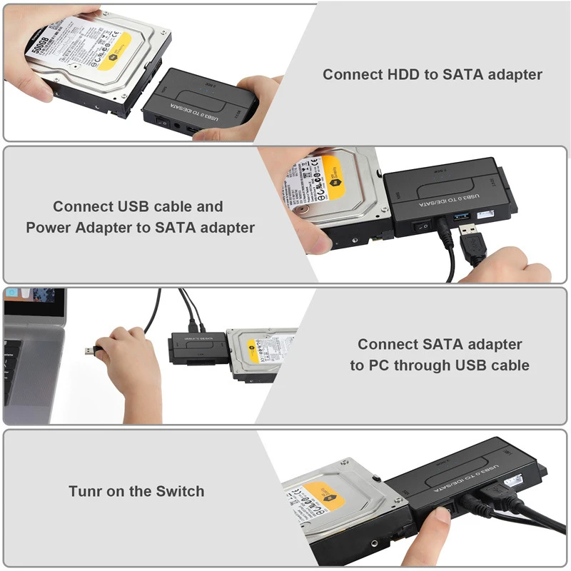 Высокоскоростной адаптер SATA-USB IDE 5 Гбит/с USB 3 0 кабель Sata для жестких дисков 2 HDD SSD