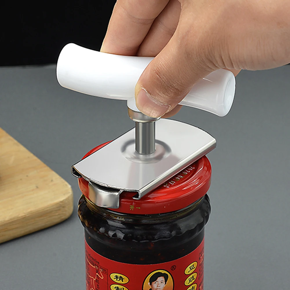 

Can Opener Jar Bottle Adjustable Manual Stainless Steel Easy Twist Lids Off Labor-Saving 360° Rotation Kitchen Tools Lid Remover