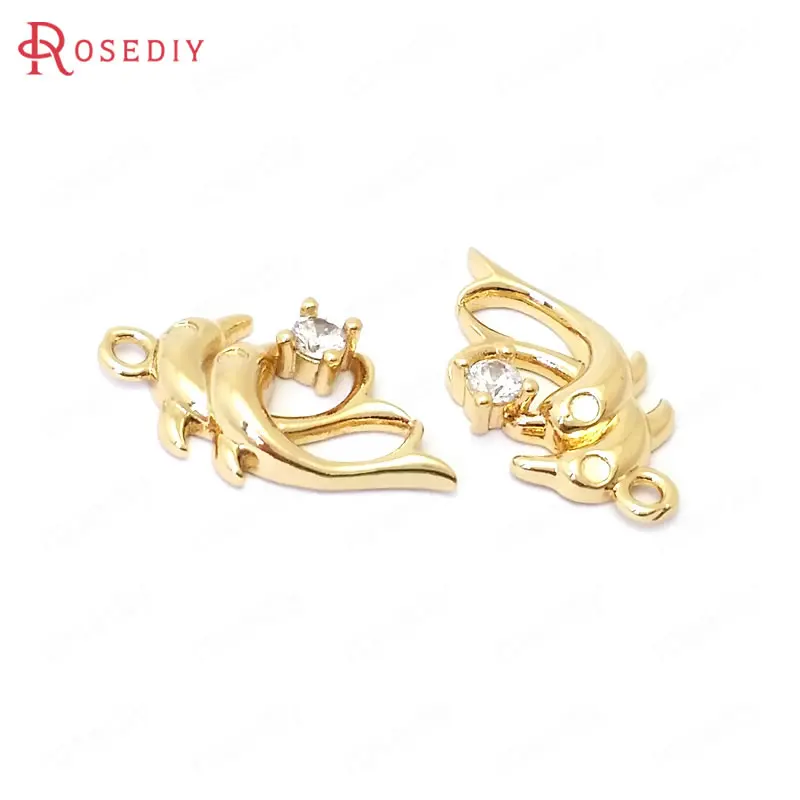 (39088)10PCS 17x9.5MM 24K Gold Color Brass and Zircon Twin Dolphins Charms Pendants Jewelry Making Supplies Diy Accessories
(39088)10PCS 17x9.5MM 24K Gold Color Brass and Zircon Twin Dolphins Charms Pendants Jewelry Making Supplies Diy Accessories