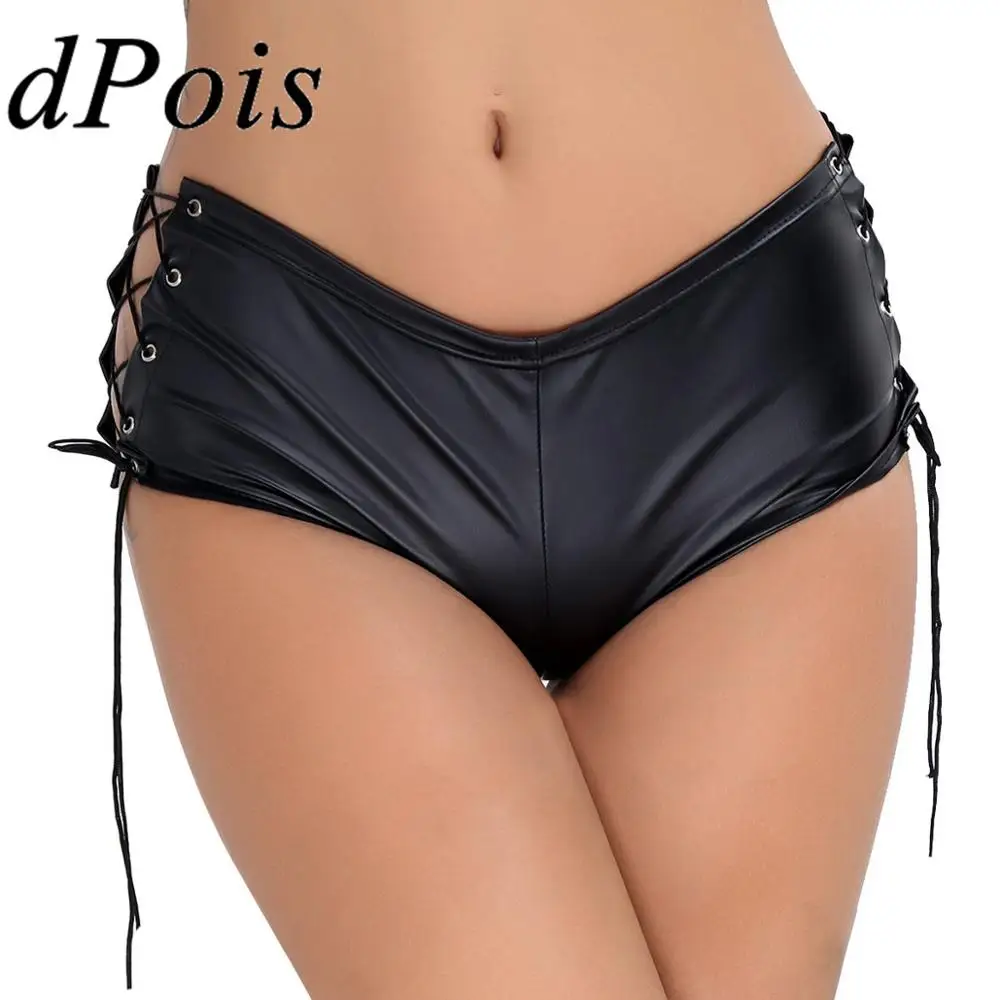 DPOIS Women Leather Lingerie Underwear Adults Latex Underpants Lace Up Low Waist Sissy Panties Clubs Bikini Costume
DPOIS Women Leather Lingerie Underwear Adults Latex Underpants Lace Up Low Waist Sissy Panties Clubs Bikini Costume