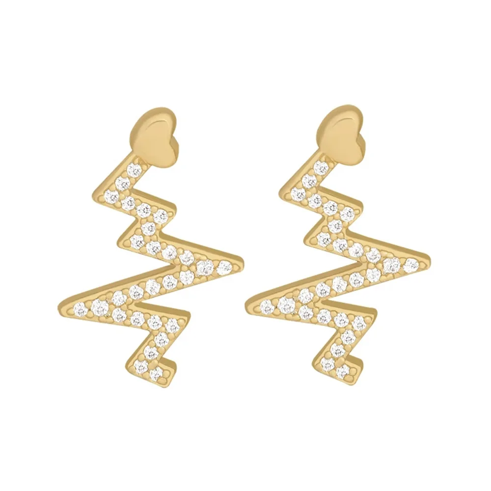2021 new creative heartbeat stud Earrings Fashion Korean women's jewelry European and American classic zircon versatile Earrings
2021 new creative heartbeat stud Earrings Fashion Korean women's jewelry European and American classic zircon versatile Earrings