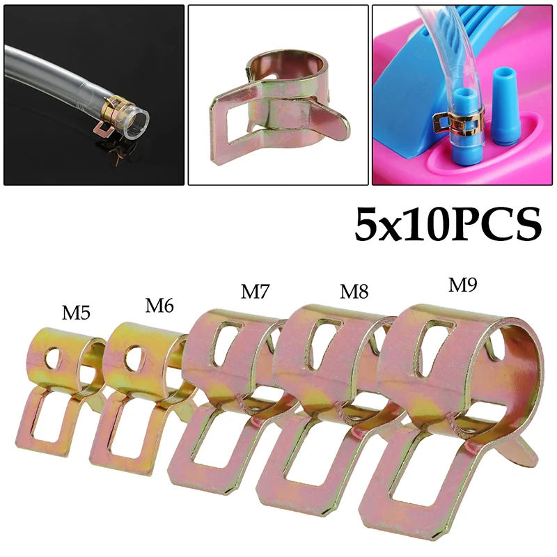 50Pcs 5/6/7/8/9mm Spring Clip Fuel Line Hose Water Pipe Air Tube Clamps Fastener N0HB
50Pcs 5/6/7/8/9mm Spring Clip Fuel Line Hose Water Pipe Air Tube Clamps Fastener N0HB