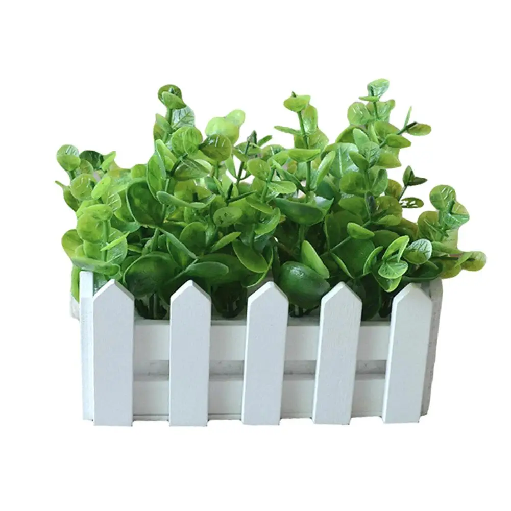 2021 New Artificial Bonsai Grass Leaves Eucalyptus Leaf Plants Fake Plant For Home Wedding Garden Party Decor with Wood Fence
2021 New Artificial Bonsai Grass Leaves Eucalyptus Leaf Plants Fake Plant For Home Wedding Garden Party Decor with Wood Fence