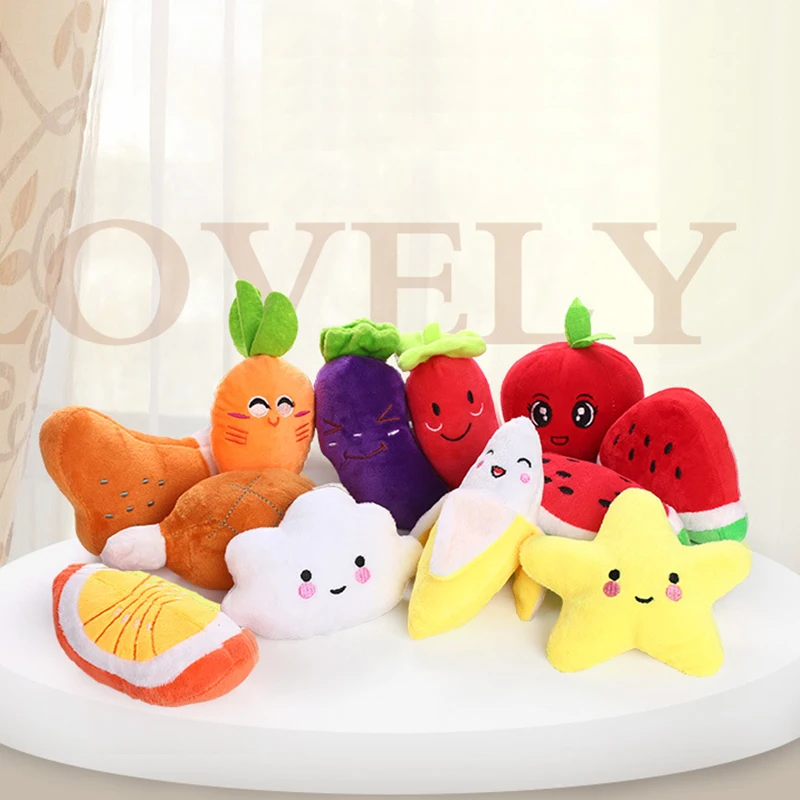 10/20pcs Wholesale Pet Dog Chew Toys for Small Dogs Squeaky Puppy Toy Plush Fruit Dog Cat Accessories for Animals Pets Products
10/20pcs Wholesale Pet Dog Chew Toys for Small Dogs Squeaky Puppy Toy Plush Fruit Dog Cat Accessories for Animals Pets Products