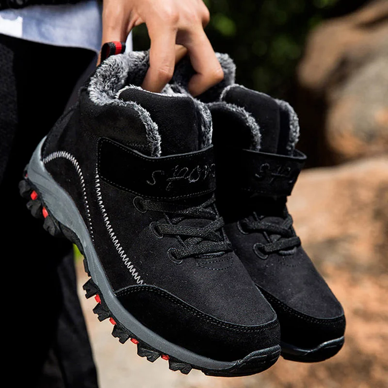 Mens High-top Non-slip Ankle Boots Unisex Plush Walking Snow Boots Winter Couples Warm Shoes Platform Womens Hiking Boots
Mens High-top Non-slip Ankle Boots Unisex Plush Walking Snow Boots Winter Couples Warm Shoes Platform Womens Hiking Boots