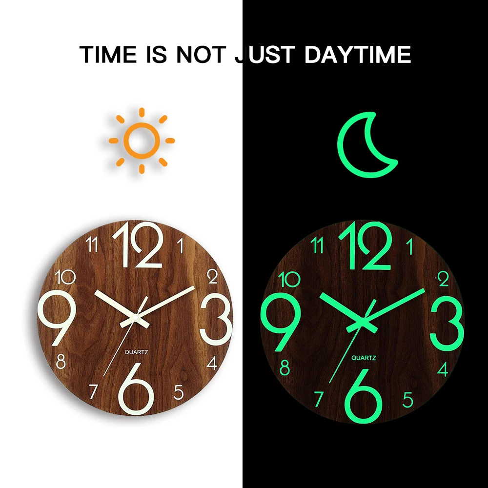 Wooden Wall Clock Luminous Number Hanging Clocks Quiet Dark Glowing Wall Clocks Modern Watches Home Decor Modern Christmas Gift
Wooden Wall Clock Luminous Number Hanging Clocks Quiet Dark Glowing Wall Clocks Modern Watches Home Decor Modern Christmas Gift
