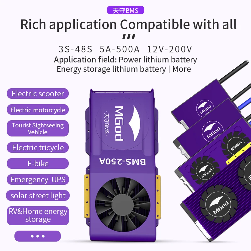 Аккумуляторная батарея BMS LifePo4 4S 12 В 3 2 18650 аккумулятор 15A 20A 30A 40A 100A 200A 300A