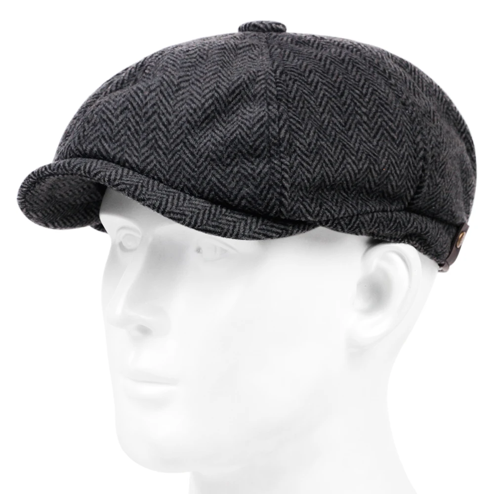 Fashion Wool Newsboy Caps Men Herringbone Flat Caps Women Coffee British Winter warm Woolen Hats
Fashion Wool Newsboy Caps Men Herringbone Flat Caps Women Coffee British Winter warm Woolen Hats