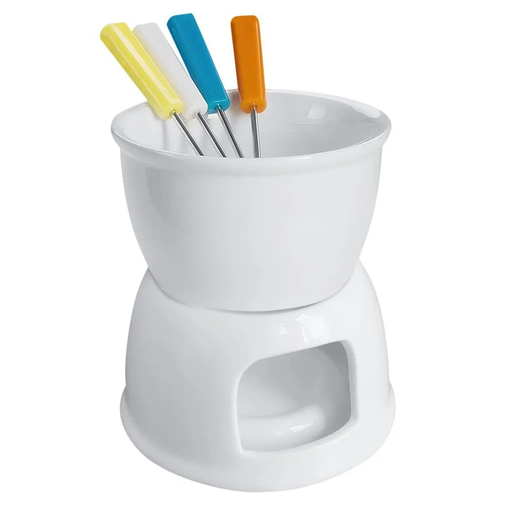 Tebery Fondue Set with 4 Color Forks, Premium Tea Light Porcelain Melting Pot for Cheese, Chocolate and Tapas
Tebery Fondue Set with 4 Color Forks, Premium Tea Light Porcelain Melting Pot for Cheese, Chocolate and Tapas