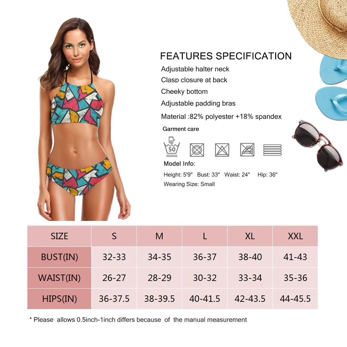 Geometric Swimsuit Ladies 2pcs Halter Bikinis Set Women's Two-piece Swimwear Summer Femeno Beachwear Push Up Tunic 2021
Geometric Swimsuit Ladies 2pcs Halter Bikinis Set Women's Two-piece Swimwear Summer Femeno Beachwear Push Up Tunic 2021