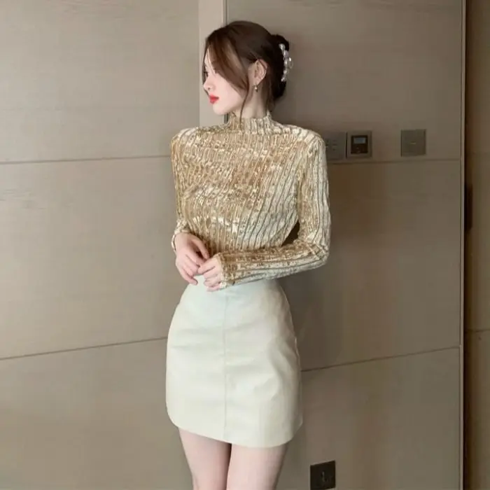Spring new Joker Jacket High Neck Long Sleeve Backing Shirt Women Slim Inside Backing Clothes
Spring new Joker Jacket High Neck Long Sleeve Backing Shirt Women Slim Inside Backing Clothes