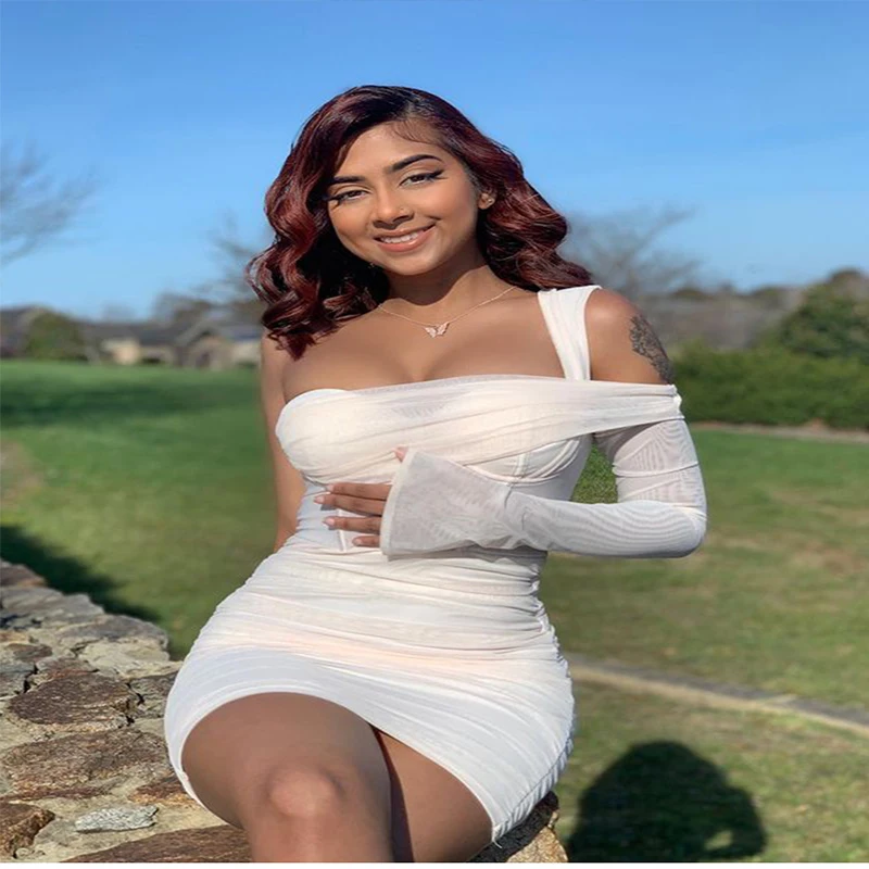 Single Sleeve Mini Bodycon Sexy Dress Elegant Corset Cut out Women Dress Zipper Asymmetrical Backless Dress for Party
Single Sleeve Mini Bodycon Sexy Dress Elegant Corset Cut out Women Dress Zipper Asymmetrical Backless Dress for Party