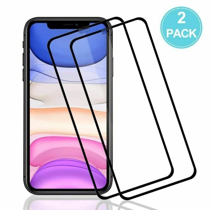 

LOT2 For iPhone 11/X/8/+/7/6 VITRE TREMPE VERRE 3D FILM PROTECTION ECRAN INTEGRAL