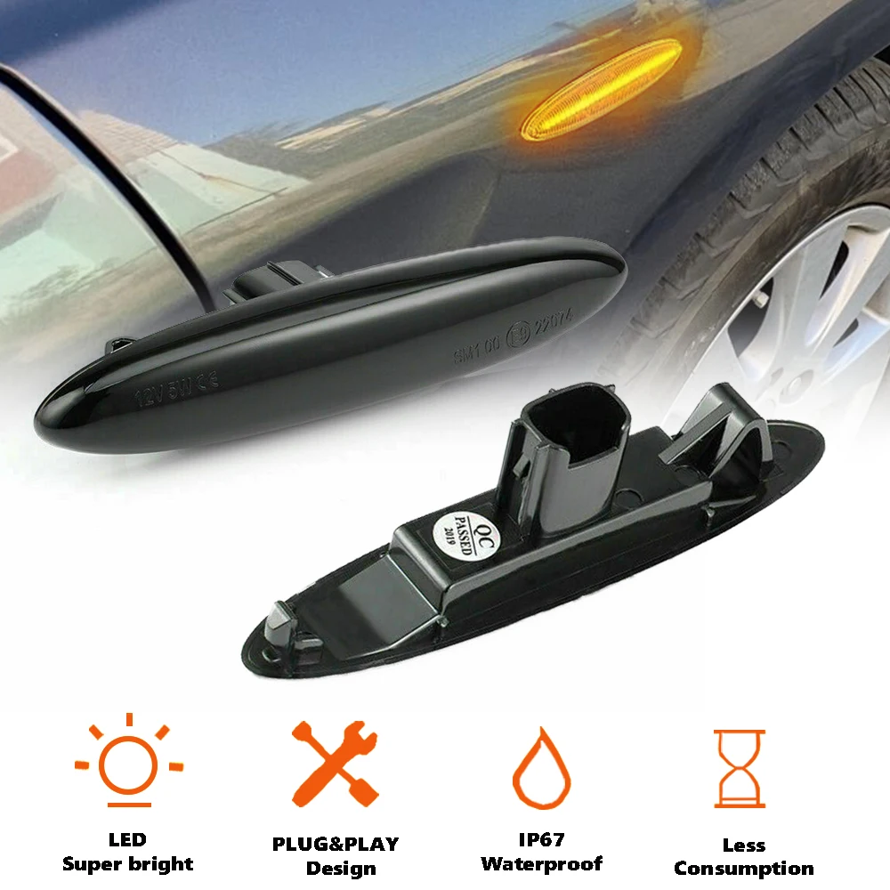 2Pcs Dynamic LED Turn Signal Sequential Side Marker Repeater Lights For Lexus IS250 IS350 SC430 E350 Toyota Camry ACV40 Crown
2Pcs Dynamic LED Turn Signal Sequential Side Marker Repeater Lights For Lexus IS250 IS350 SC430 E350 Toyota Camry ACV40 Crown